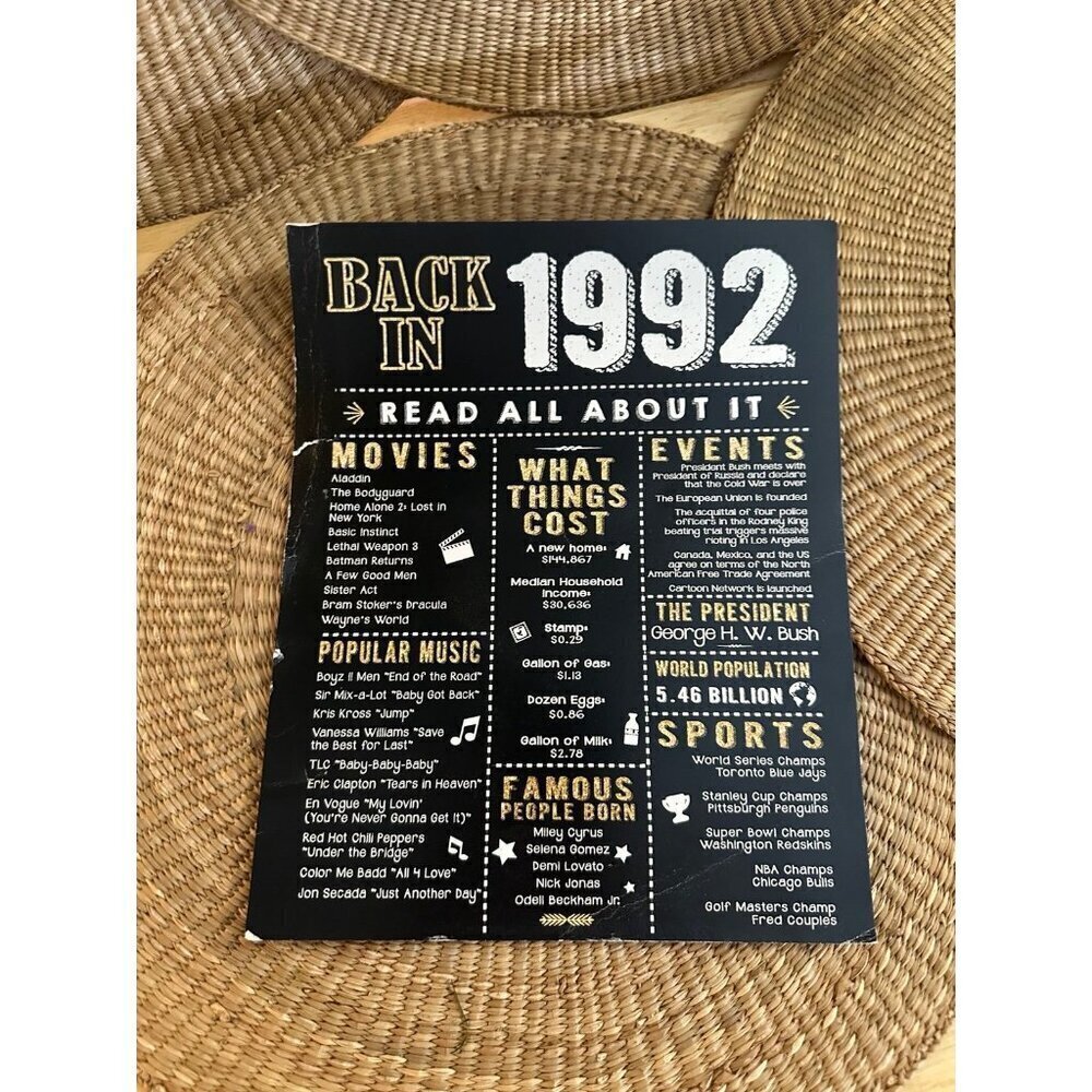 Back in 1992 cardboard decor